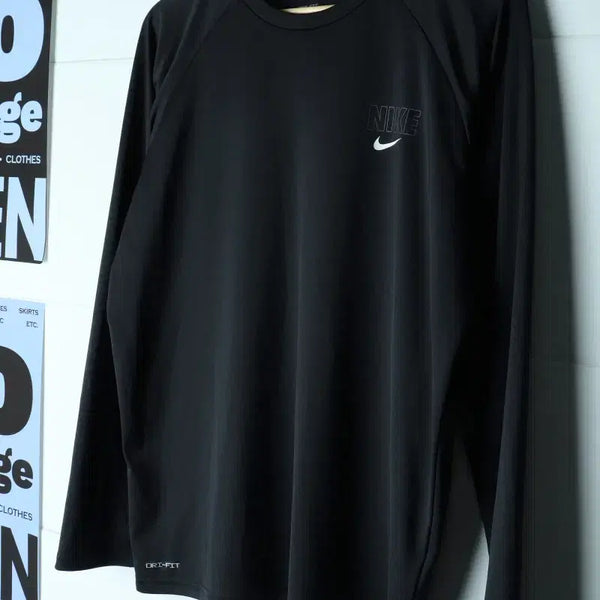 [BUNJANG] Nike Long Sleeve Functional T-Shirt Black - H35730 / (M-L) 나이키 긴팔티셔츠 기능성 블랙 스윔 운동-H35730