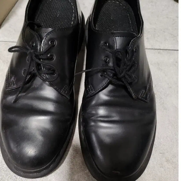 [BUNJANG] Dr. Martens 1461 Smooth Leather 3-Eye Shoes / 닥터마틴 3홀 블랙 1461 스무스 가죽 구두 검은스티치