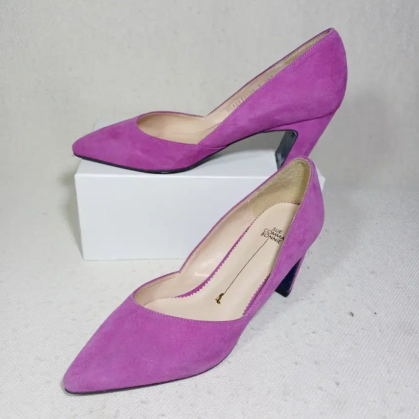 [BUNJANG] SUECOMMA BONNIE Suede Mid-Heel Pumps Purple Size 360 / (신품급)슈콤마보니 스웨이드 미들힐 펌프스 360
