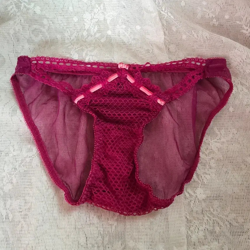 [BUNJANG] Sexycookie Dark Pink Lace Panty / 섹시쿠키 자주핑크 레이스팬티