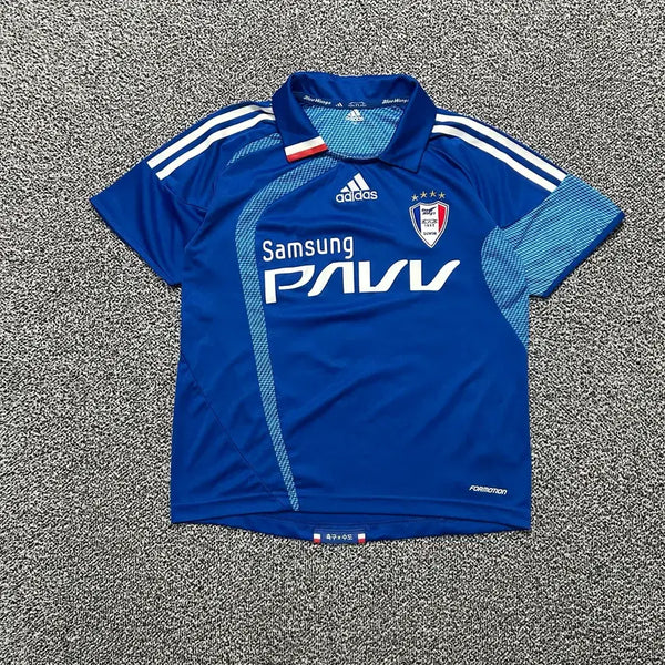 [BUNJANG] Adidas 2009 Suwon Samsung Bluewings Ha Tae-kyun Home Player Issue Football Jersey / ADIDAS 2009 수원 삼성 블루윙즈 홈 하태균 마킹 유니폼