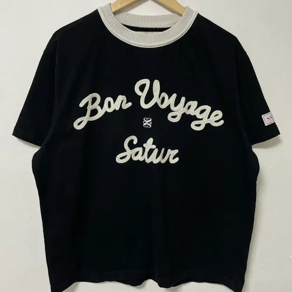 [BUNJANG] SATUR Rouger Fit Short Sleeve T-Shirt / 100-105 SATUR 세터 본보야지 루즈핏 반팔티 정품
