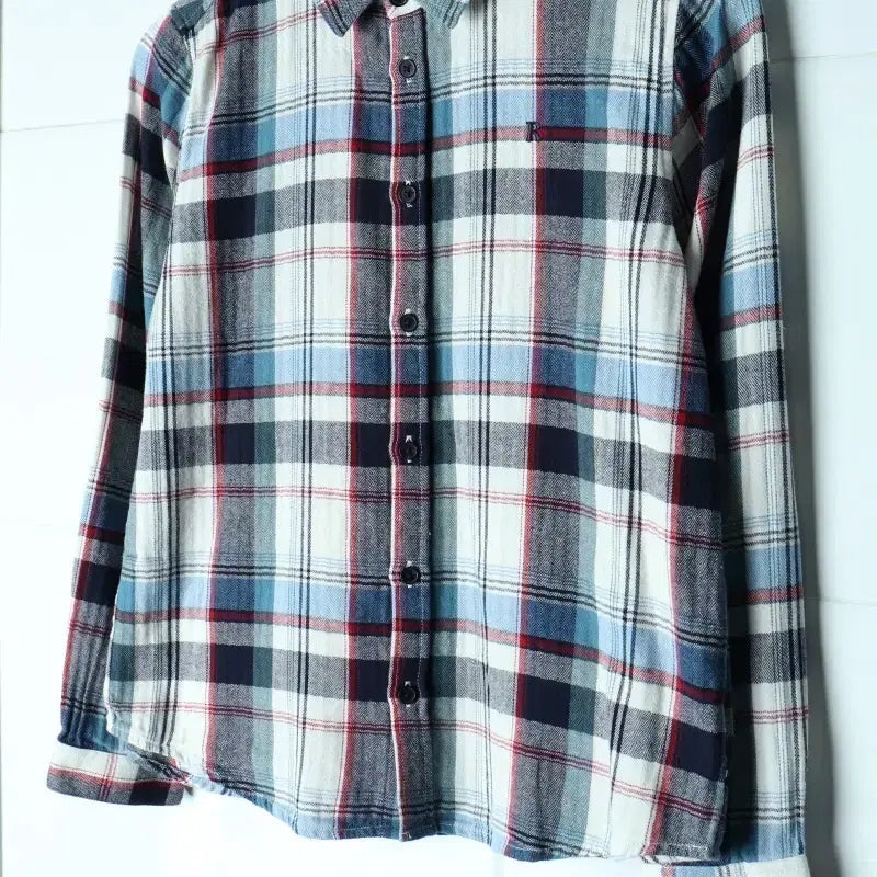 [BUNJANG] Renoma Checked Flannel Color Mix Shirt / W(S) 레노마 셔츠 남방 체크 플란넬 컬러믹스 아메카지-H35746