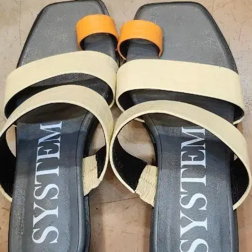 [BUNJANG] System Mule Sandals Beige/Orange 245 / 시스템 뮬 샌들 245 베이지/오렌지