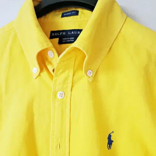 [BUNJANG] Polo Ralph Lauren Women's Size 2 Washed Cotton Shirt Lemon / 폴로 레몬색 우먼스 면 셔츠 2  폴1354