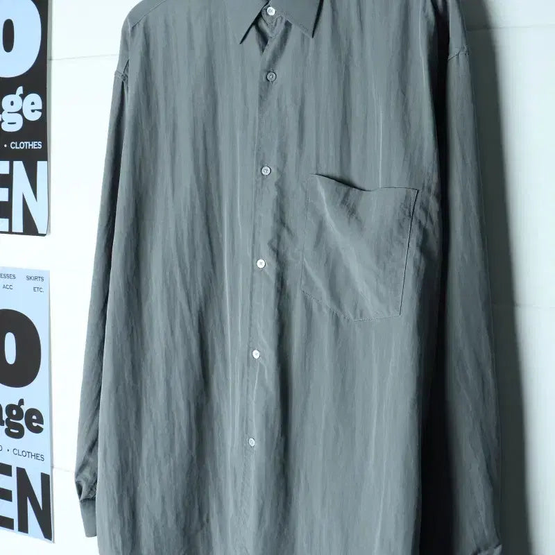 [BUNJANG] Lemond Plain Rayon Shirt (XL-2XL) / (XL-2XL) 르마드 셔츠 남방 그레이 무지 레이온-H35749