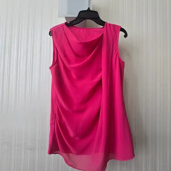 [BUNJANG] OLIVIA LAUREN Hot Pink Shirring Blouse / OLIVIA LAUREN  올리비아 로렌 핫핑크  셔링 블라우스 새제품