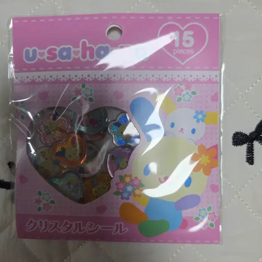 [BUNJANG] Usahana Crystal Stickers (15 pcs) / 우사하나 크리스탈 스티커 15개입