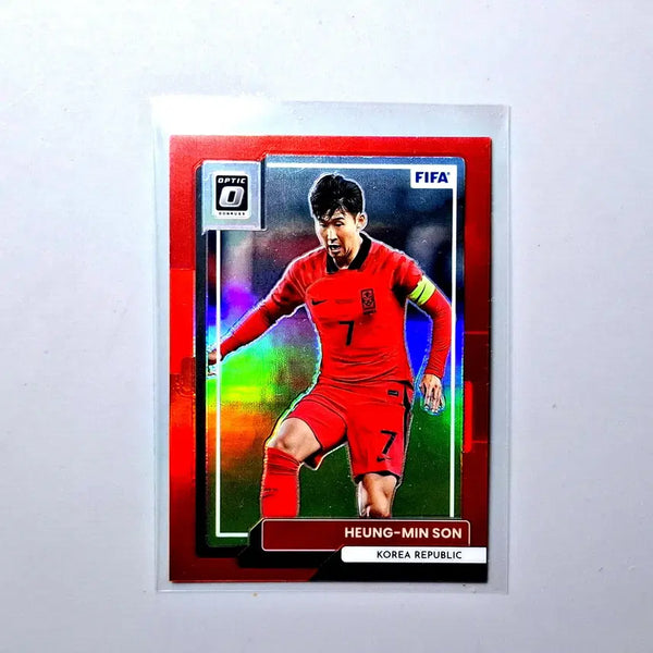 [BUNJANG] Son Heung-min Optic Red Prizm Panini Team Color Donruss Soccer Card (Limited 165) / 손흥민 165한정 옵틱 레드 파니니 팀컬러 돈러스 옵틱 축구카드