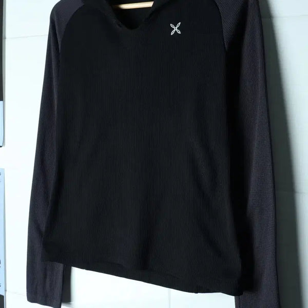 [BUNJANG] Montura Black Waffle Long Sleeve Functional T-Shirt / W(S) 몬츄라 카라 긴팔티셔츠 기능성 등산 와플 블랙-H35762