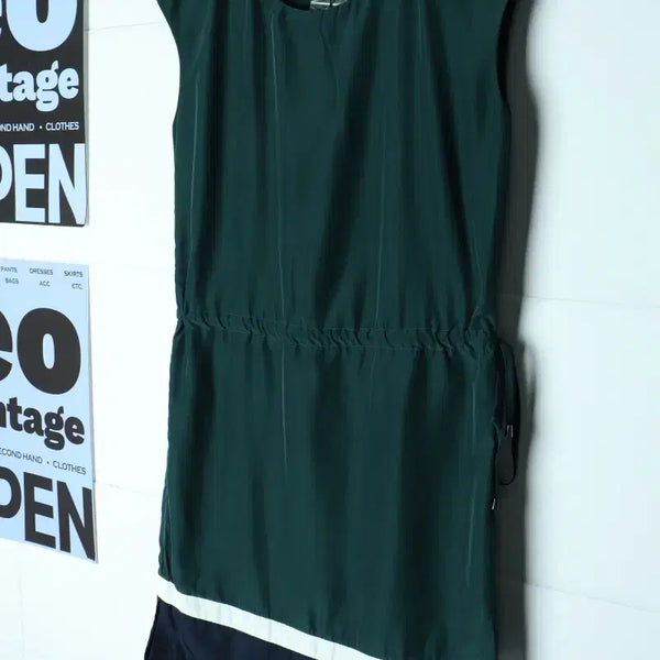 [BUNJANG] Brand Vintage Sleeveless Dress Green / W(S-M) 브랜드빈티지 드레스 원피스 새상품 민소매 그린-H35764