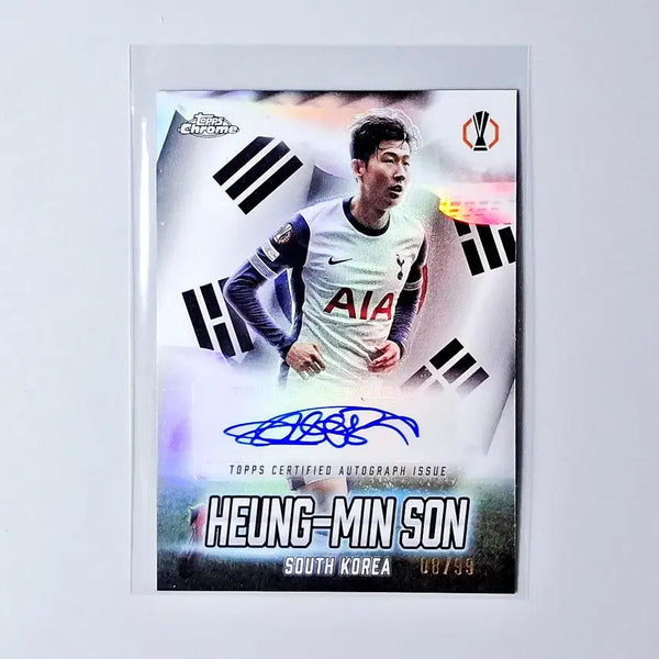 [BUNJANG] Son Heung-min Taegeukgi Auto 99 Limited Edition Autographed Card 2024-25 Topps Chrome UCC / 손흥민 태극기 오토 99한정 친필싸인카드 2024-25 탑스크롬 UCC