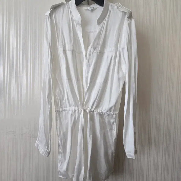 [BUNJANG] MIXXO White Long Blouse Size 55 / MIXXO  화이트 롱 블라우스 55