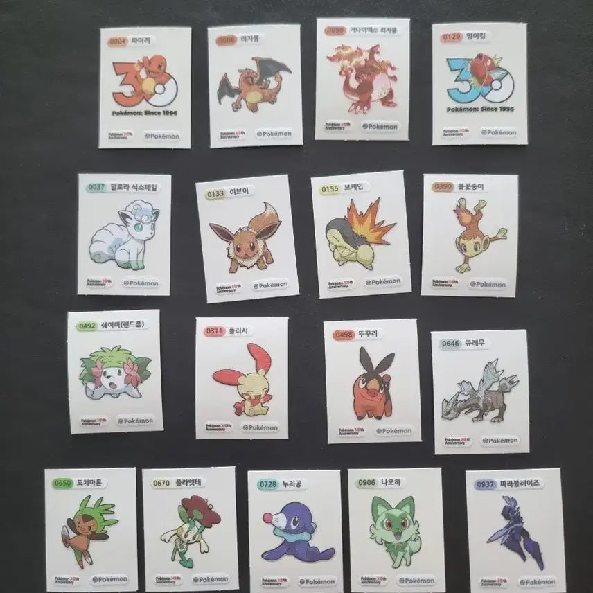[BUNJANG] Pokemon 30th Anniversary Stickers / 포켓몬 30주년 띠부씰 팝니다!!