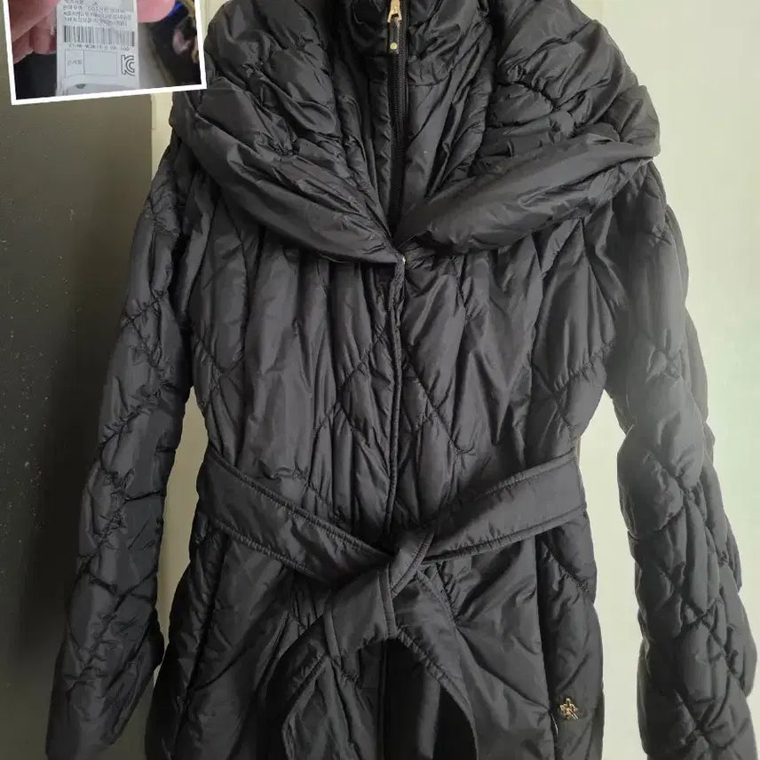 [BUNJANG] JDX Women's Quilted Belted Padded Coat - Black, Size 100 / JDX 여성 퀼팅 벨트 패딩 100 블랙