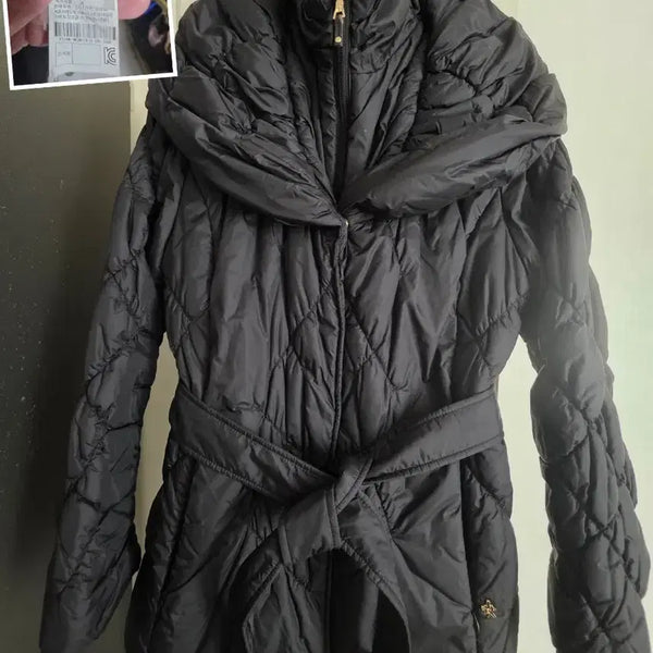 [BUNJANG] JDX Women's Quilted Belted Padded Coat - Black, Size 100 / JDX 여성 퀼팅 벨트 패딩 100 블랙
