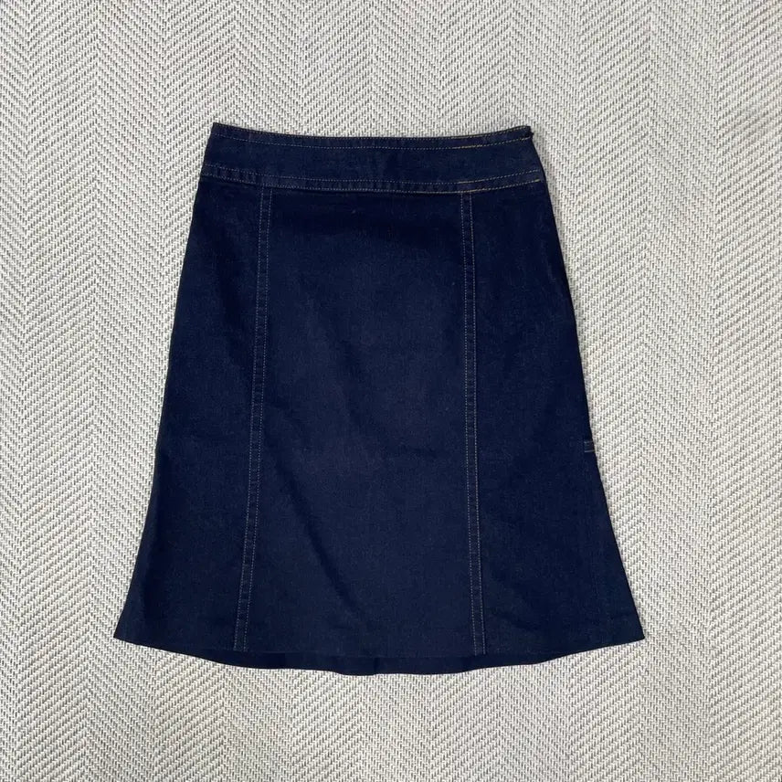 [BUNJANG] Beanpole Women's Denim A-Line Midi Skirt / 빈폴 여성 데님 스커트 70-95 27~28인치 미디 스커트