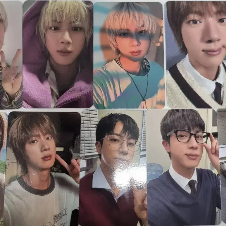 [BUNJANG] BTS Jin Happy Photocard, Photocard Holder, Monocrome Postcard Bundle Set / bts 진 happy 포카 + 포카홀더 +모노크롬 엽서