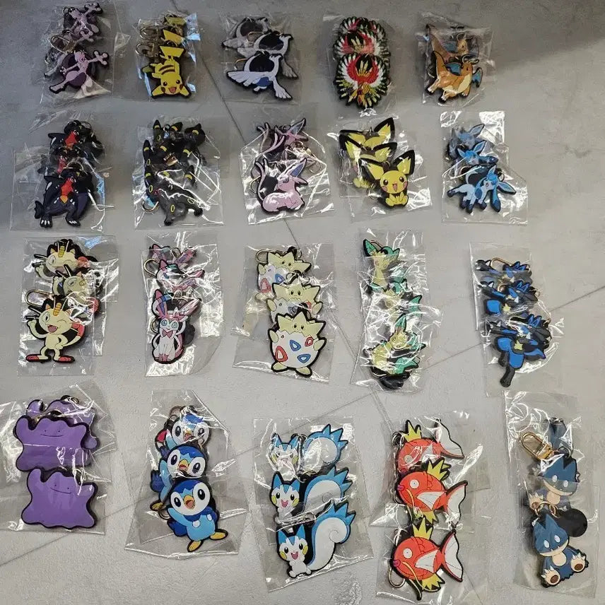 [BUNJANG] Pokemon Keychains Set (20 pcs) / 포켓몬 키링 20개 1세트씩 판매 합니다