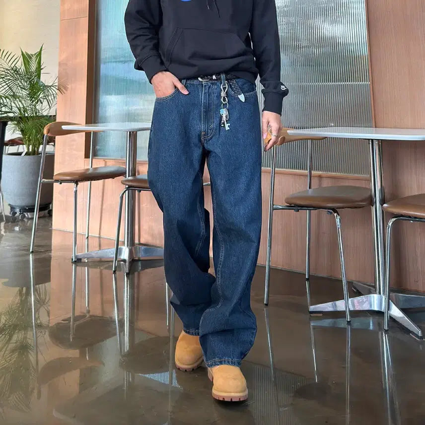 [BUNJANG] Levi's 578 Baggy Wide Fit Denim Pants (Indigo, New) / 리바이스 578 배기 와이드핏 데님 팬츠 컬러: 진청 새제품