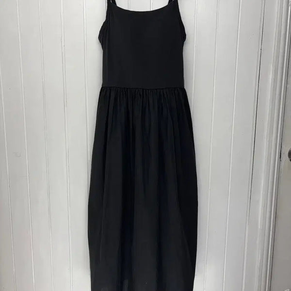 [BUNJANG] Uniqlo Strappy Bra Top Maxi Dress Black / 유니클로 끈나시 브라탑 블랙 원피스 44-55 ㅡ0723