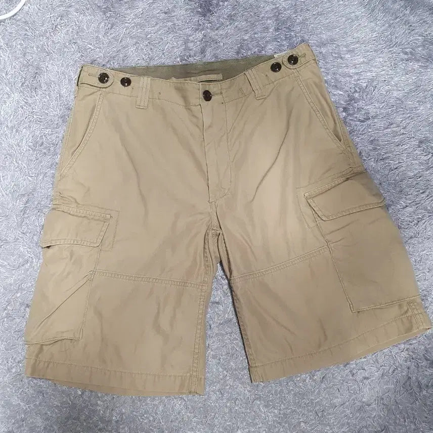 [BUNJANG] Polo Ralph Lauren Utility Drill Cargo Shorts Beige 32 / 폴로 랄프로렌 카고 반바지 유틸리티 드릴 하프 팬츠 베이지  32