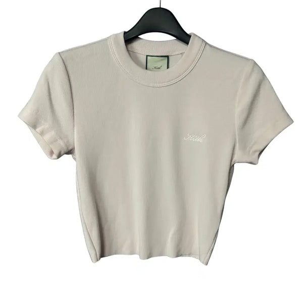 [BUNJANG] KITH Women's Pink Cropped Short Sleeve T-Shirt / S KITH 여성 핑크 크롭 반팔 티셔츠