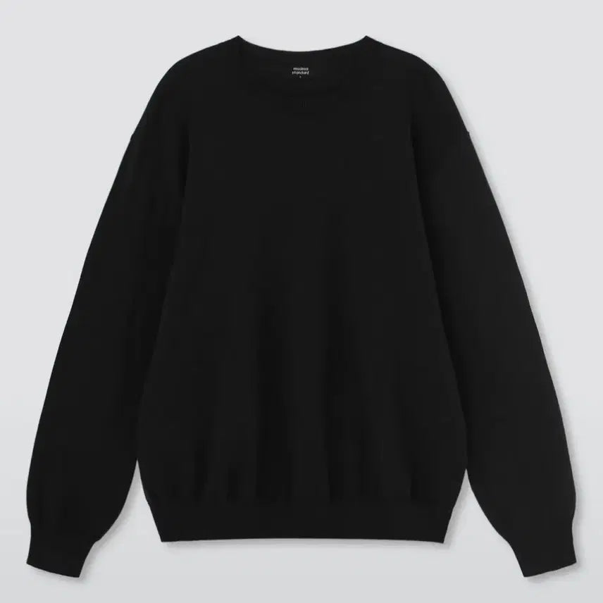 [BUNJANG] Musinsa Standard Washable Supima Cotton Crewneck Knit Black / [m]무신사 스탠다드 워셔블 수피마 코튼 크루넥 니트 블랙