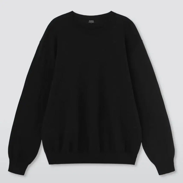 [BUNJANG] Musinsa Standard Washable Supima Cotton Crewneck Knit Black / [m]무신사 스탠다드 워셔블 수피마 코튼 크루넥 니트 블랙