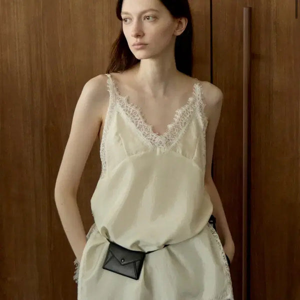 [BUNJANG] Leva Lace Layered Slip / 르바 레이스 레이어드 슬립