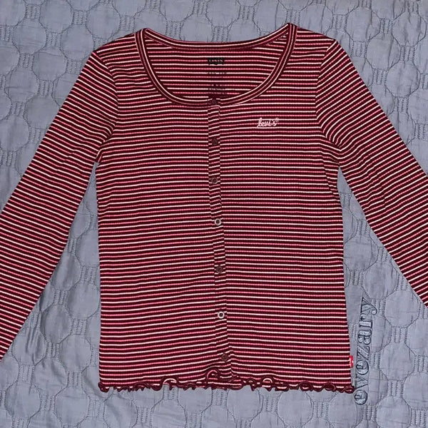 [BUNJANG] Levi's Summer Knit Cardigan T-Shirt / 리바이스 여름 니트 가디건 티셔츠