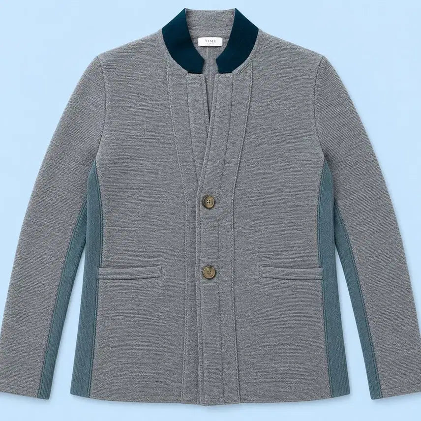 [BUNJANG] Time Colorblock Cardigan Jacket / 타임 time 배색 L100가디건 자켓 코트 자켓 롱 니트 긴팔 겨울 가을 봄 사계절