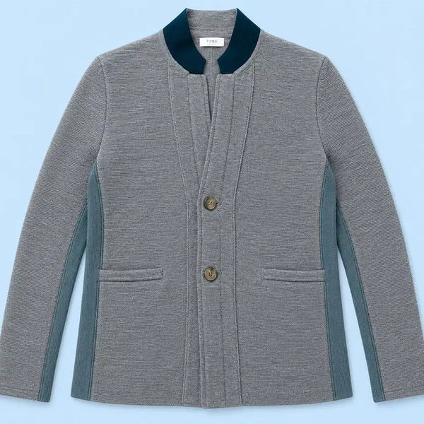 [BUNJANG] Time Colorblock Cardigan Jacket / 타임 time 배색 L100가디건 자켓 코트 자켓 롱 니트 긴팔 겨울 가을 봄 사계절