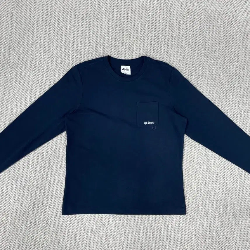 [BUNJANG] Jeep Pocket Long Sleeve T-Shirt Navy M / 지프 포켓 긴팔티 네이비 M