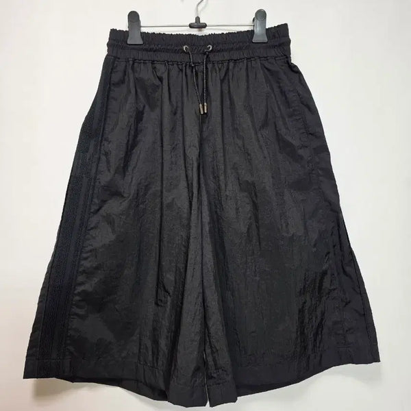 [BUNJANG] Nylon Crinkle Banding Shorts Black S / 나일론 밴딩 크링클 반바지