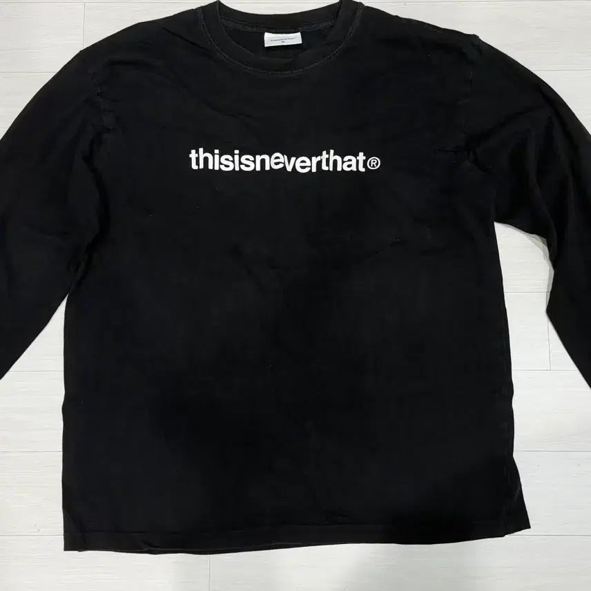 [BUNJANG] thisisneverthat Logo Long Sleeve T-Shirt Black / [M] 디스이즈네버댓 롱슬리브 티 블랙