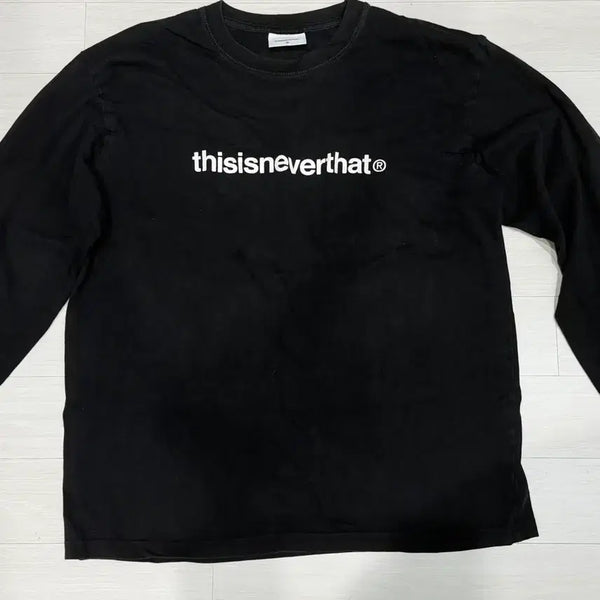 [BUNJANG] thisisneverthat Logo Long Sleeve T-Shirt Black / [M] 디스이즈네버댓 롱슬리브 티 블랙