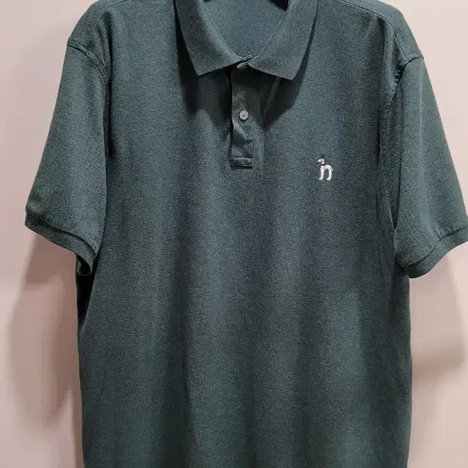 [BUNJANG] Hazzys Men's Green Logo Short-Sleeve Polo T-Shirt Size 110 / 헤지스 남성 티셔츠