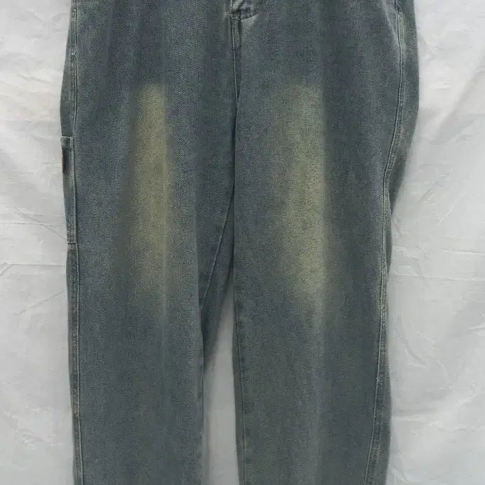 [BUNJANG] Vintage Washed Wide Denim Pants / 빈티지 워싱 와이드 데님 - 허리36