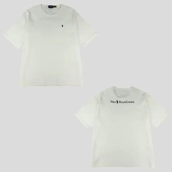 [BUNJANG] Polo Ralph Lauren White Black Pony Big Spellout Relaxed Fit Heavy Cotton T-Shirt 2XL / 폴로랄프로렌 화이트 블랙포니 빅스펠아웃 릴렉스드핏 헤비코튼 반팔 티셔츠 2XL