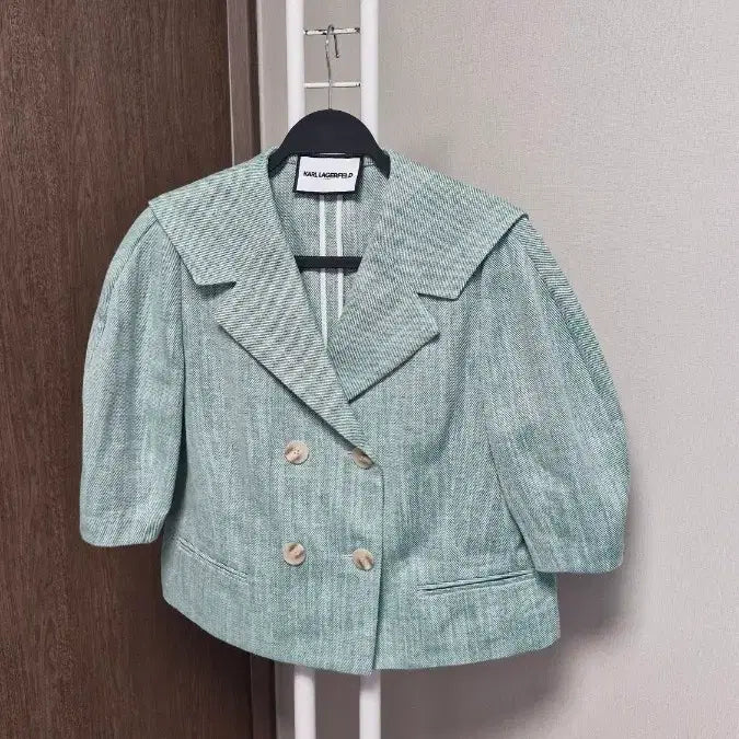 [BUNJANG] Karl Lagerfeld 25SS French Linen Blend Jacket Green / [새제품]칼라거펠트(55)  25SS프렌치린넨혼방쟈켓 그린