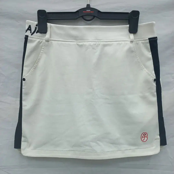 [BUNJANG] Castelbajac Golf Skirt White/Black / 까스텔바작 골프 기능성 치마 (허리 26)