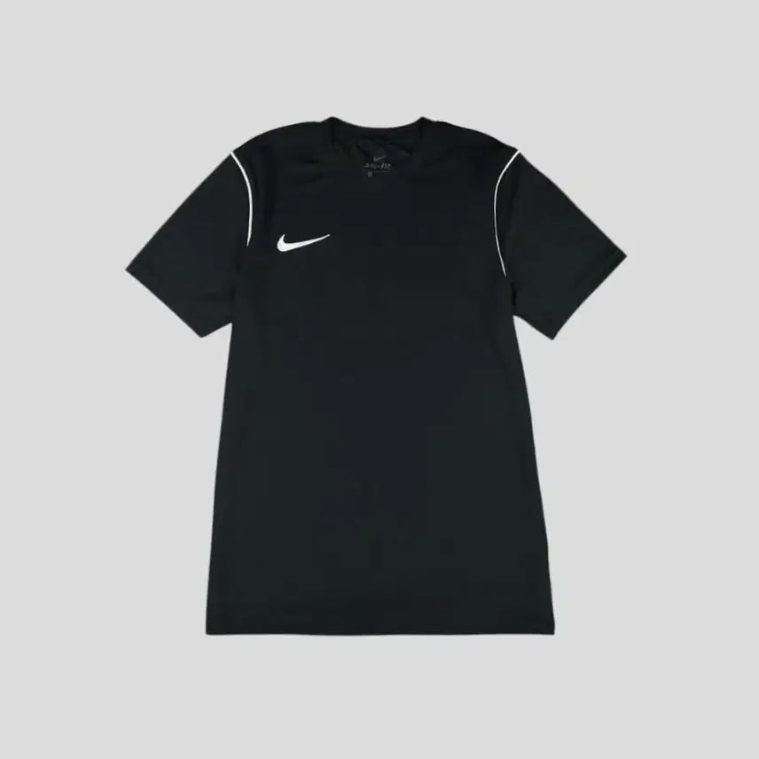 [BUNJANG] Nike Black White Swoosh Logo Dri-FIT Performance Short Sleeve T-Shirt M / 나이키 블랙 화이트 스우시 로고 파이프라인 드라이핏 기능성 반팔 티셔츠 M