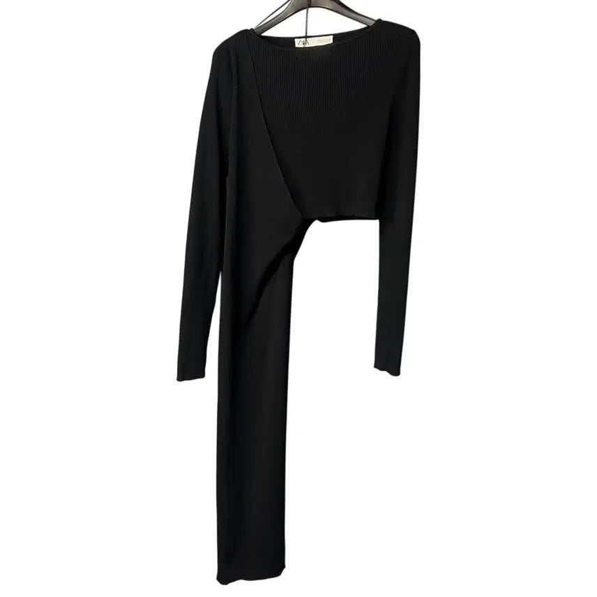 [BUNJANG] Zara Asymmetrical Cut-Out Black Dress / M 자라 블랙 비대칭 컷아웃 원피스