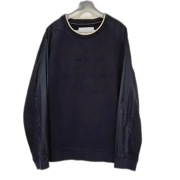[BUNJANG] Calvin Klein Big Logo Windbreaker Sweatshirt Long Sleeve T-Shirt Men's 100 / 캘빈클라인 정품 빅로고 팔바람막이 남자 춘추동 남성 맨투맨긴팔티셔츠100