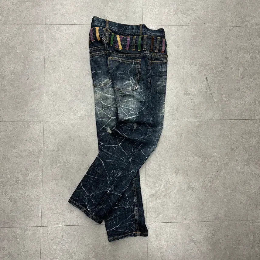 [BUNJANG] Nylaus Women's Size 28 Sagging Washed Denim Jeans / 28 Nylaus 재팬 여자 새깅 워싱 데님 청바지