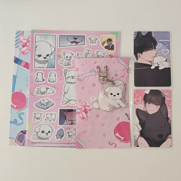 [BUNJANG] Kanggeonma 'Brave Puppy' Package Sticker, Photocard, Keyring / 강건마 용맹강쥐 패키지 스티커 포카 키링 강아지는 건드리지 마라