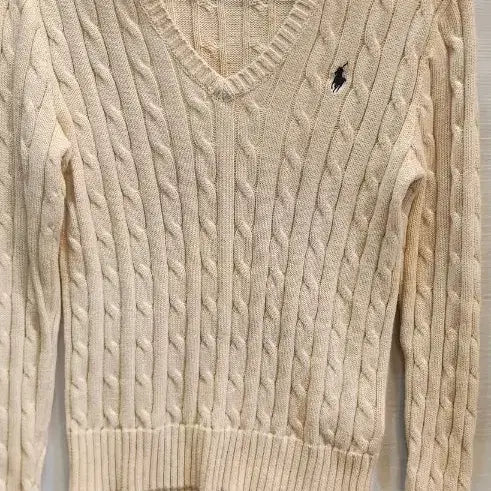 [BUNJANG] Polo Ralph Lauren Cable Knit Sweater Ivory / 폴로 랄프로렌 케이블 니트 스웨터 아이보리