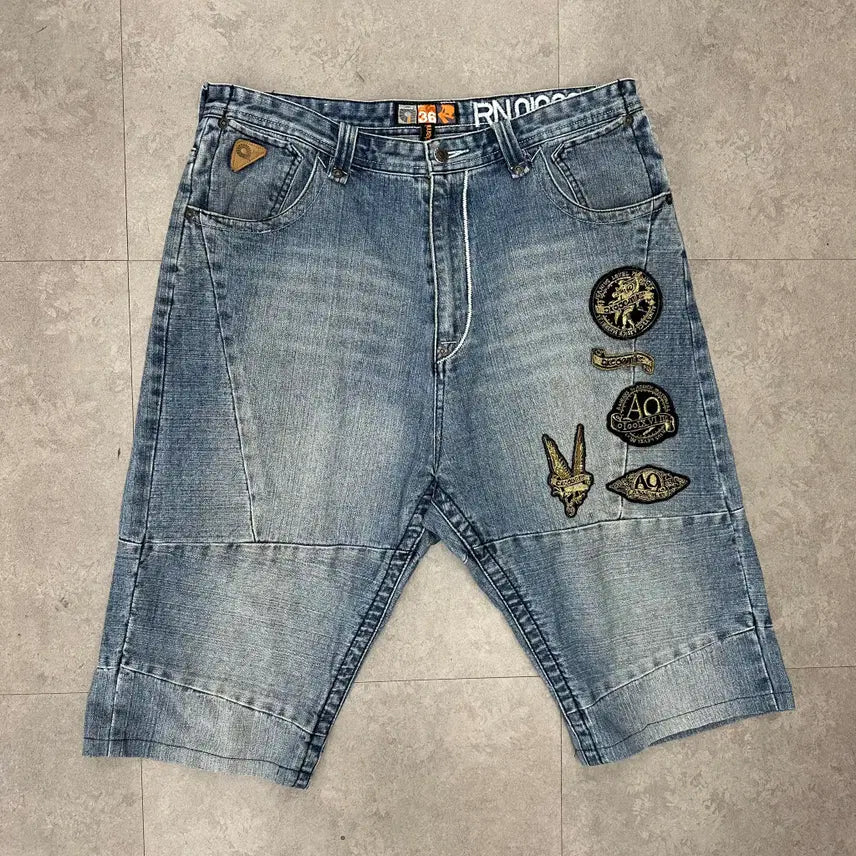 [BUNJANG] Patchwork Y2K Denim Shorts / 36 패치워크 y2k 남자 데님 반바지