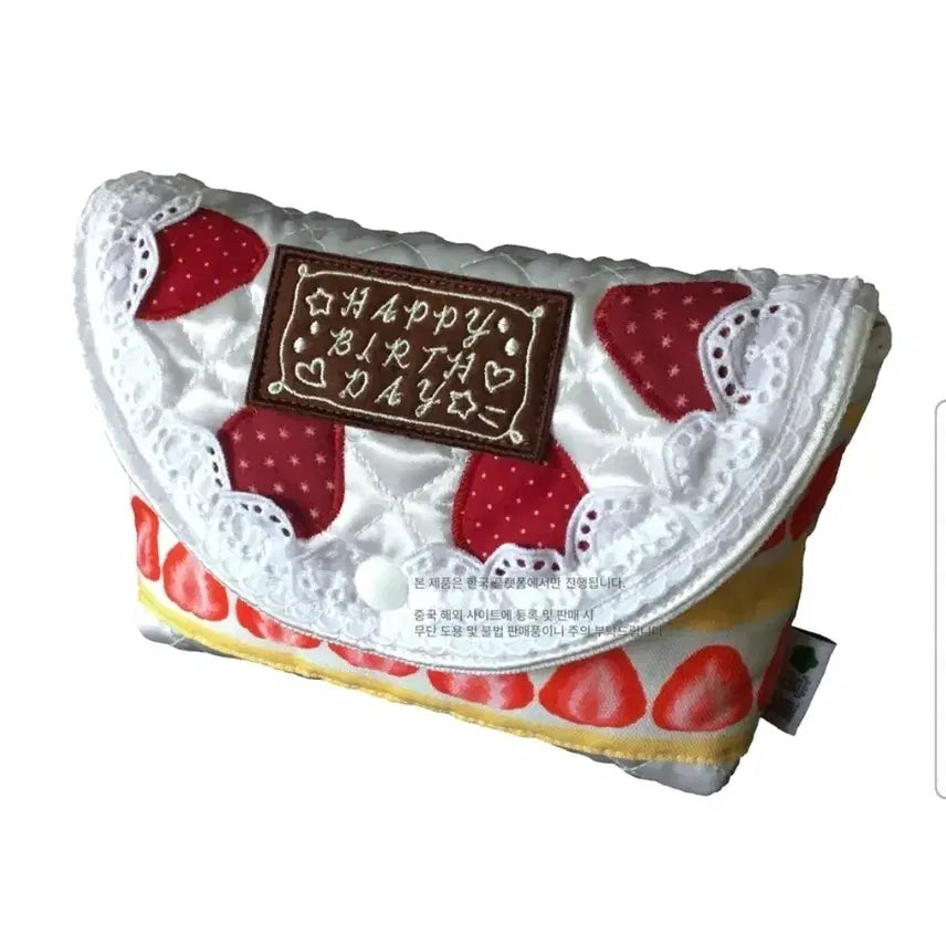 [BUNJANG] Broccoli Sangha Strawberry Cake Pouch / 브로콜리상하 딸기케이크 파우치